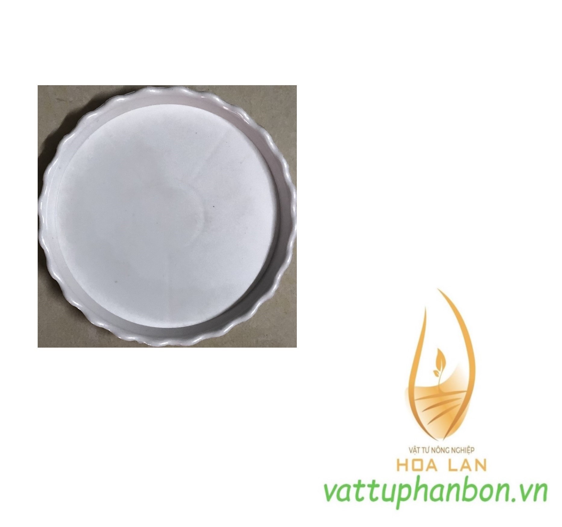 Đĩa lót chậu tròn khía Phi 8,5cm - #041C#