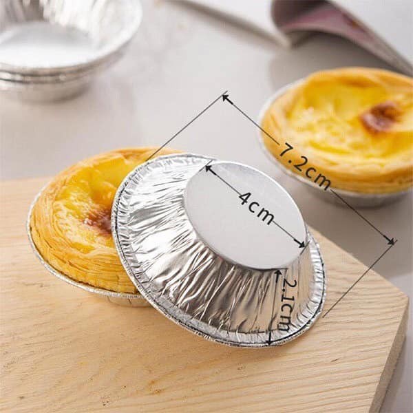 Lốc 20 Chén giấy bạc tart trứng 7cm
