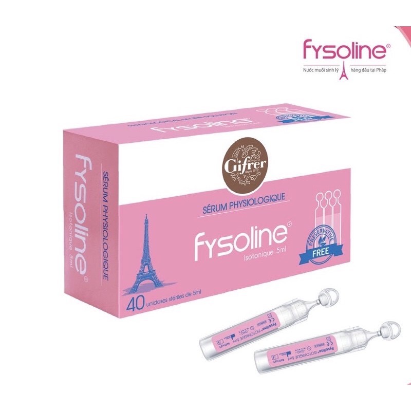 Fysoline - Nước muối sinh lý Pháp - Vệ sinh mắt, mũi, miệng cho bé