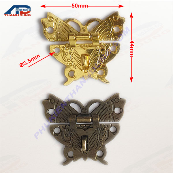 Khóa Hộp Gỗ Kiểu Hình Bướm