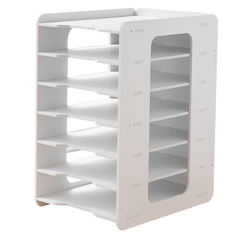 Multi-layer file shelves, data desktop office classification storage shelves, multi-functional hierarchical sorting shelves