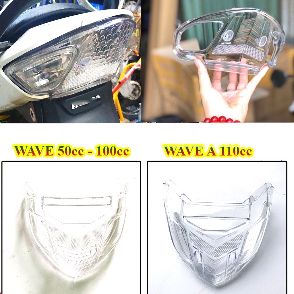 Nắp ốp đèn hậu (stop) trắng Wave A 2006-2024