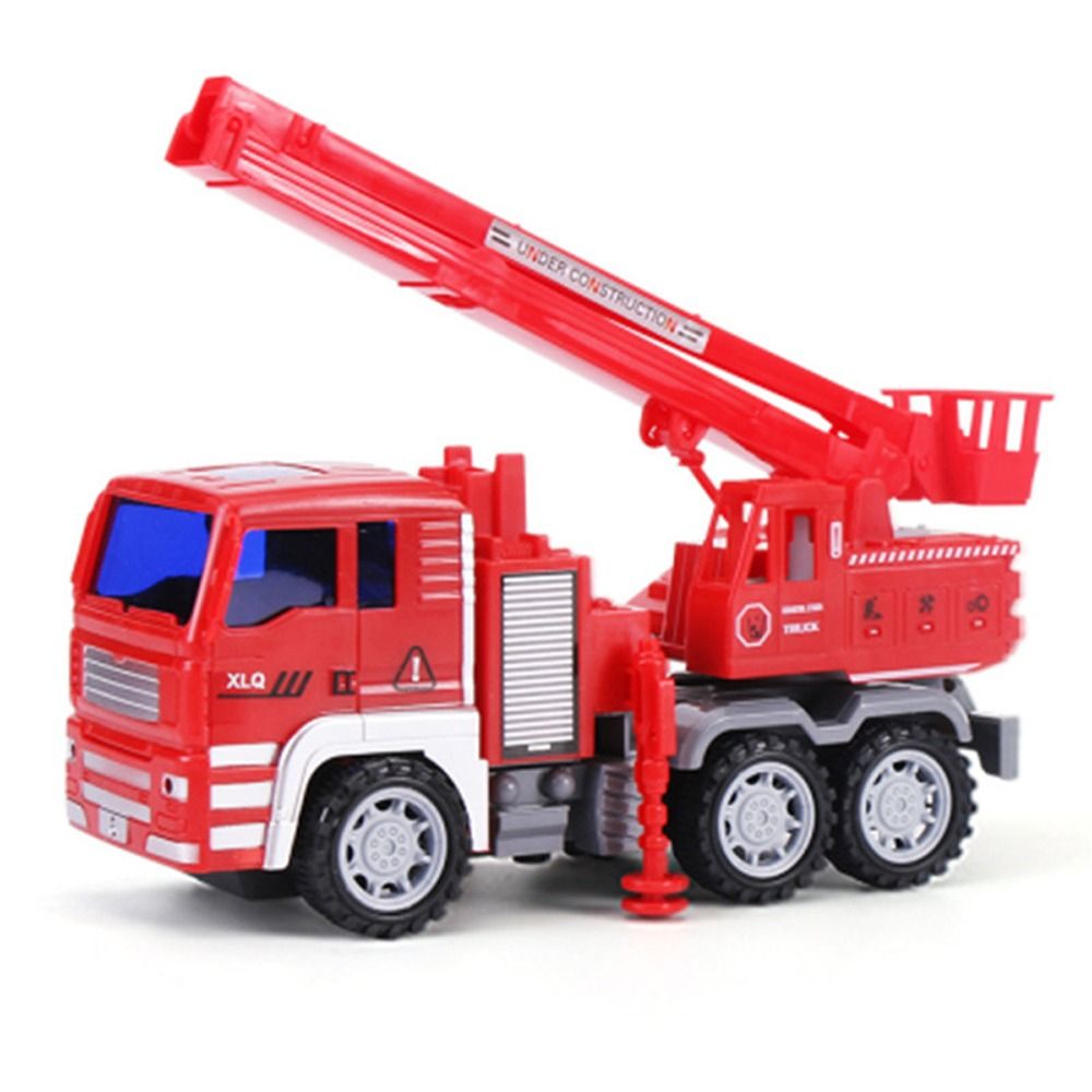 MUSHA123 ABS Fire Truck Toy Red Fire Ladder Car Sprinkler Truck Toys Creative Classic Toy Large Fire Engine Toy Birthday Gift