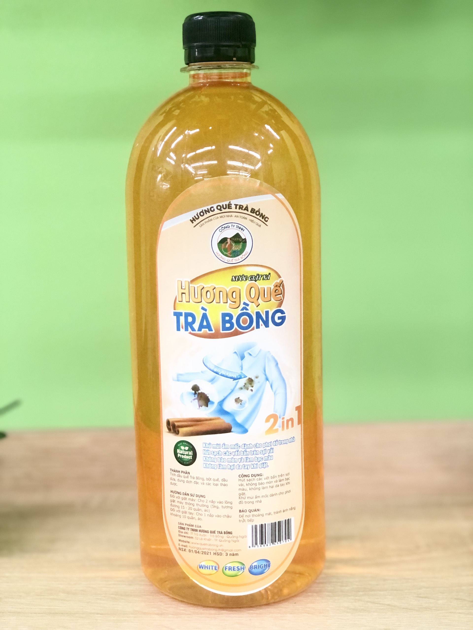 Nước Giặt Xả Quế Trà Bồng 1 Lít