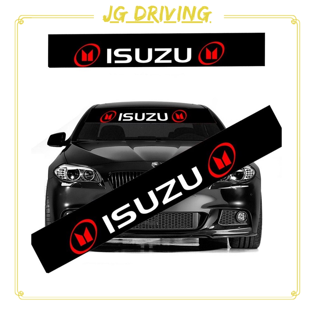 JD Car Windscreen Windshield Sticker BLACK Decorative For ISUZU D-Max MU-X Dmax MuX Accessories