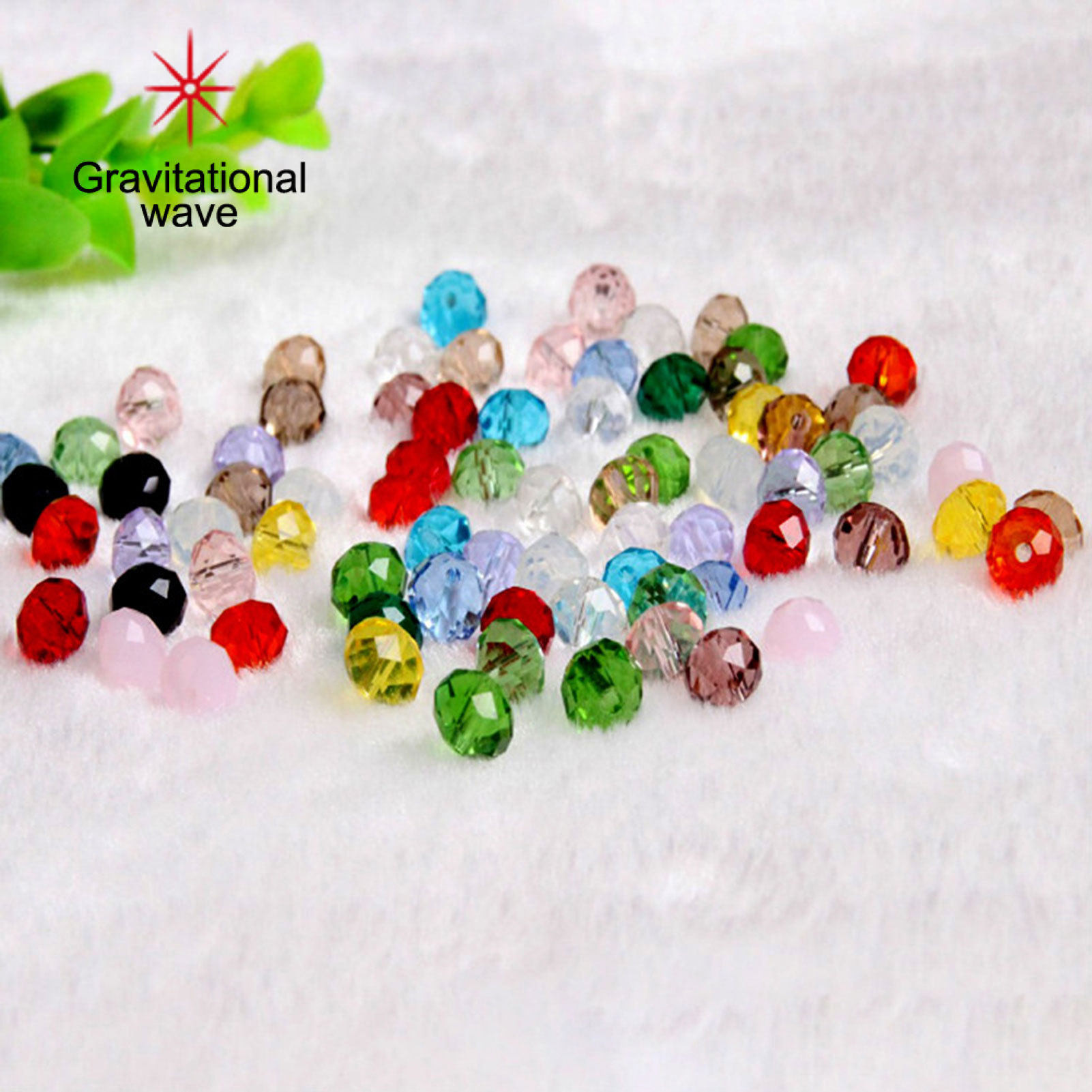 Gravitational wave DIY Jewelry Accessories Artificial Crystal Flat Loose Beads String Home Decor