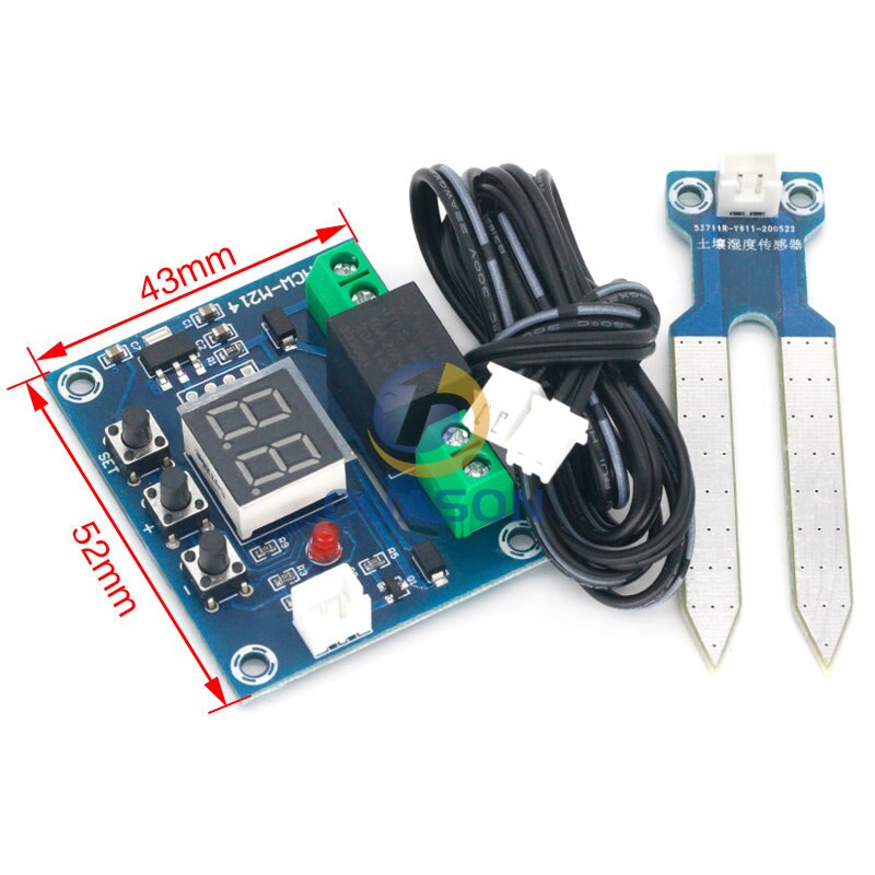 XH-M214 Humidity Controller Soil Sensor Module 20-99%RH Precise Automatic Control Irrigation Red Digital Display