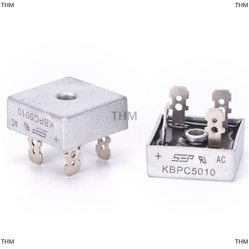 Thm bộ chỉnh lưu cầu điốt một pha vỏ kim loại 50a 1000v kbpc5010