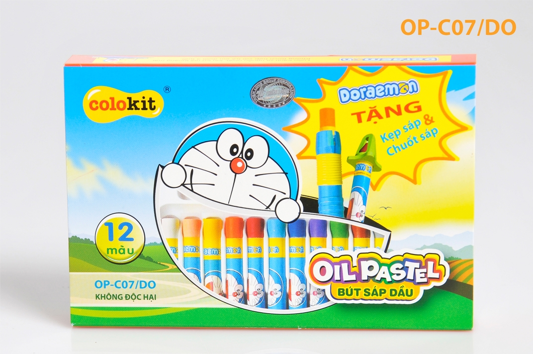 Bút sáp dầu colokit doraemon op-c07/do 12 màu
