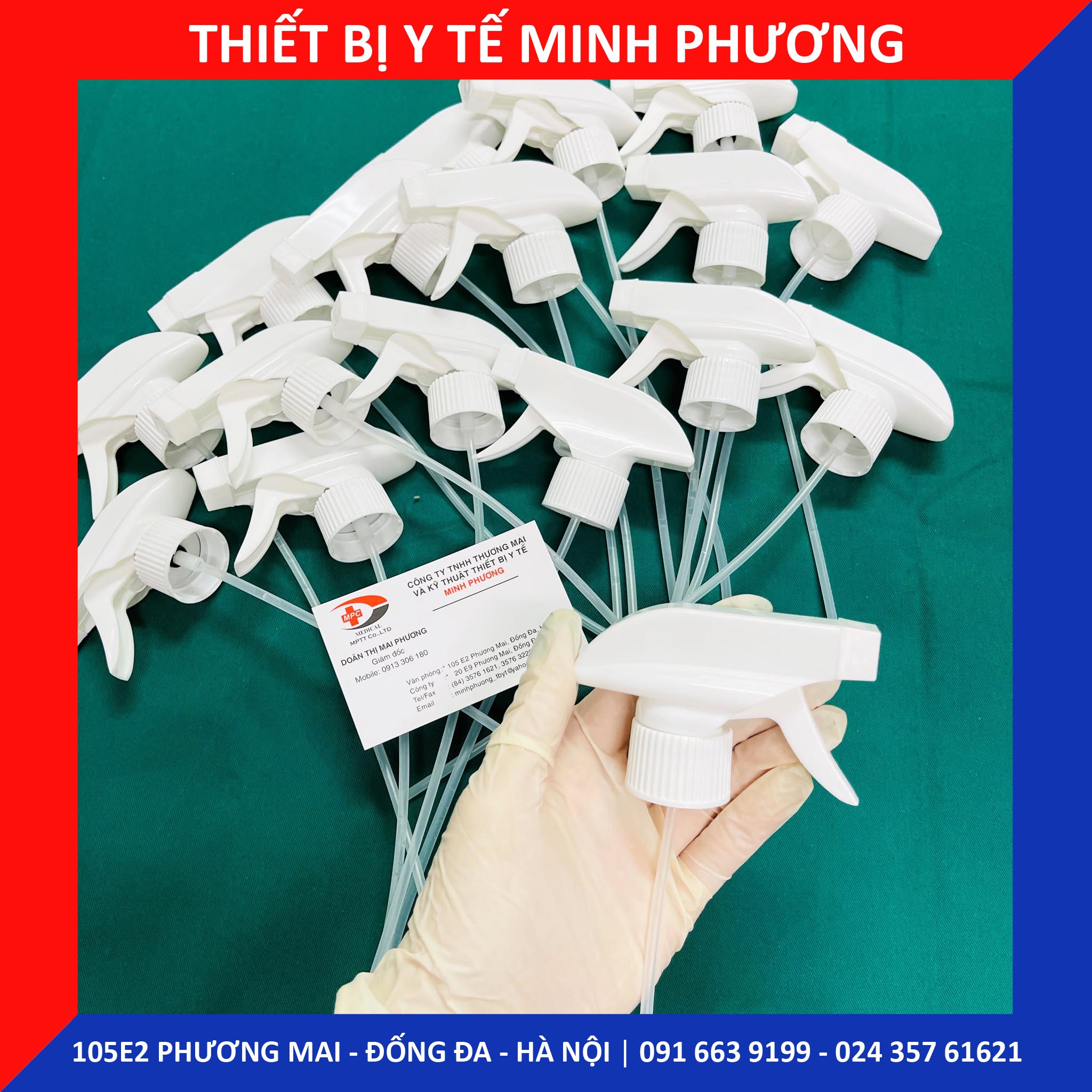 Đầu vòi xịt cắm chai cồn y tế