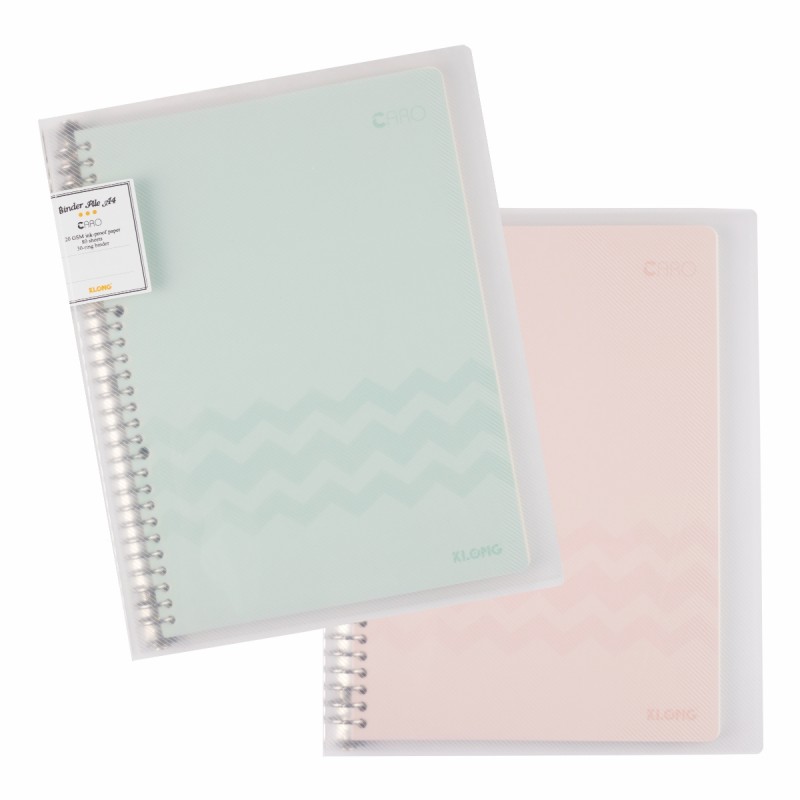 Sổ còng sắt A4 80 tờ Caro MS 540 Klong 30 lỗ chấu, VPP Tuệ Minh binder Klong giấy dày