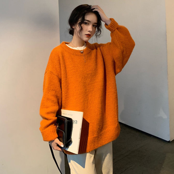 orange knitwear