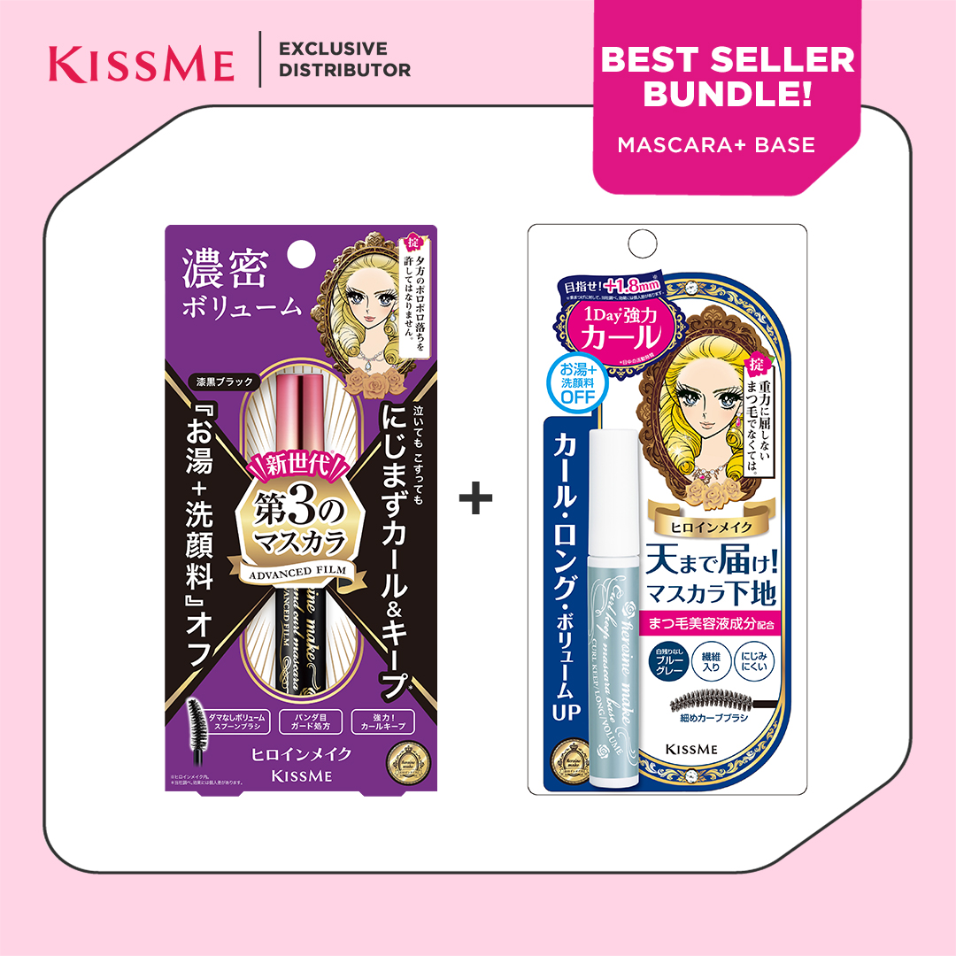 KISSME Heroine Make Mascara Advance Film 01 + Curl Keep Mascara Base