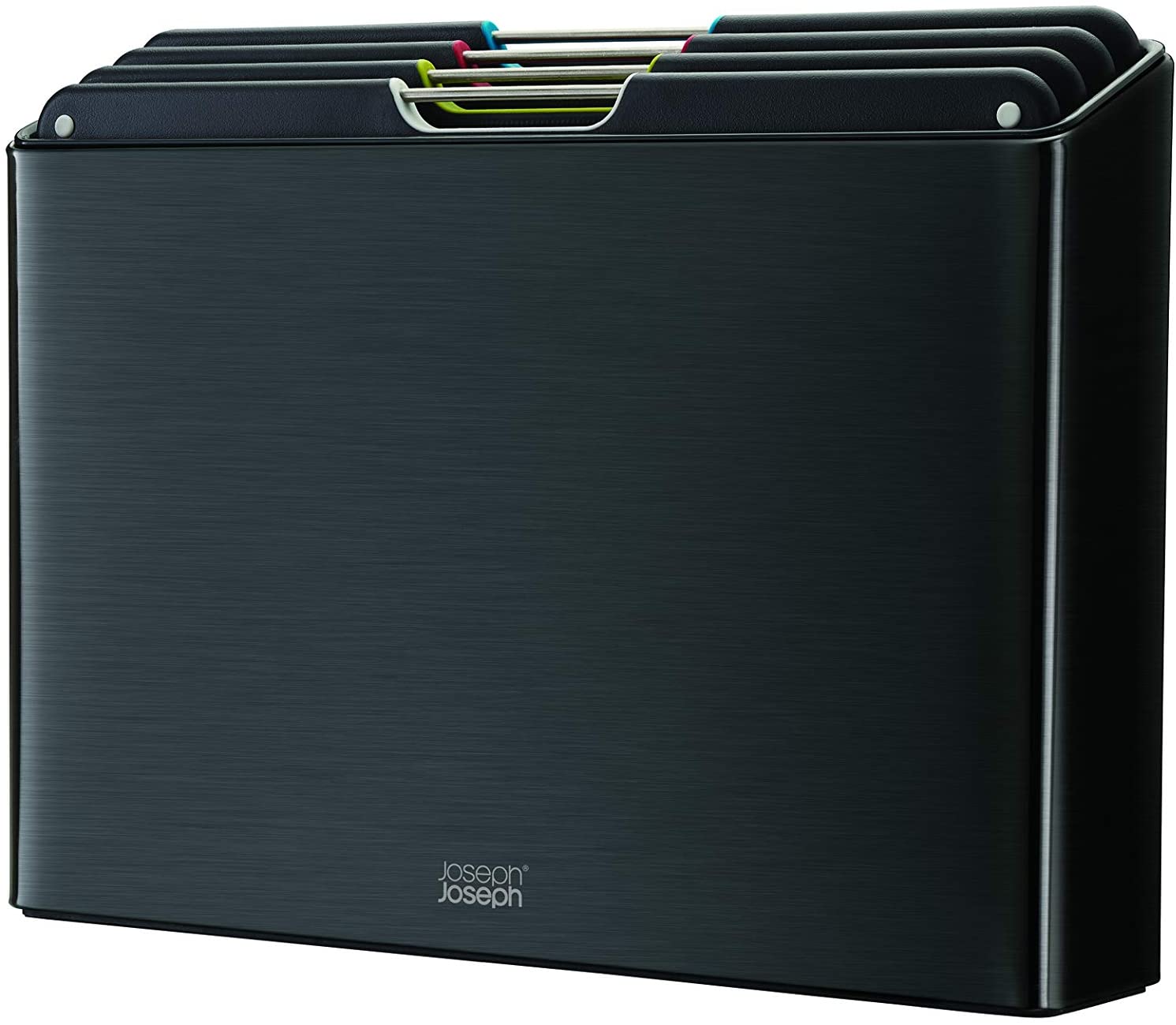 Bộ thớt joseph joseph folio steel, 4 chiếc, màu đen