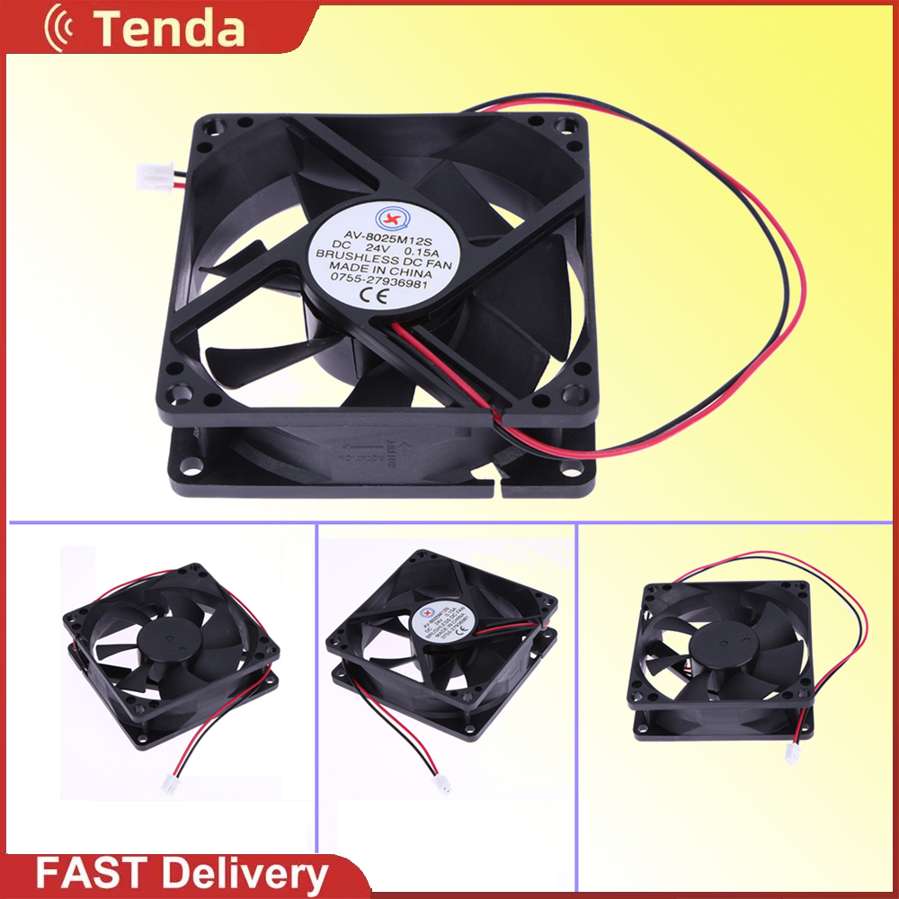 [Tenda] 8025S 24V Brushless DC 7 Blade 2 Wires Cooling Fan 80x80x25mm(Brand/Low Price/High Quanlity)
