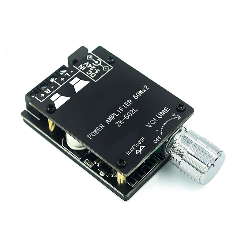 Bảng mạch khuếch đại âm thanh bluetooth dc 5-24v 50wx2 nhỏ gọn model zk-502l