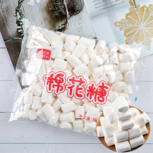 Kẹo bông gòn marshmallow trắng 500g