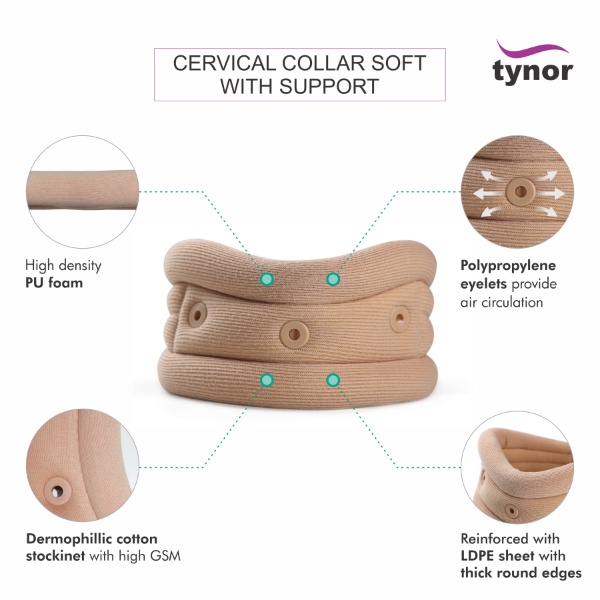 Đai cổ mềm có trợ lực Tynor B02