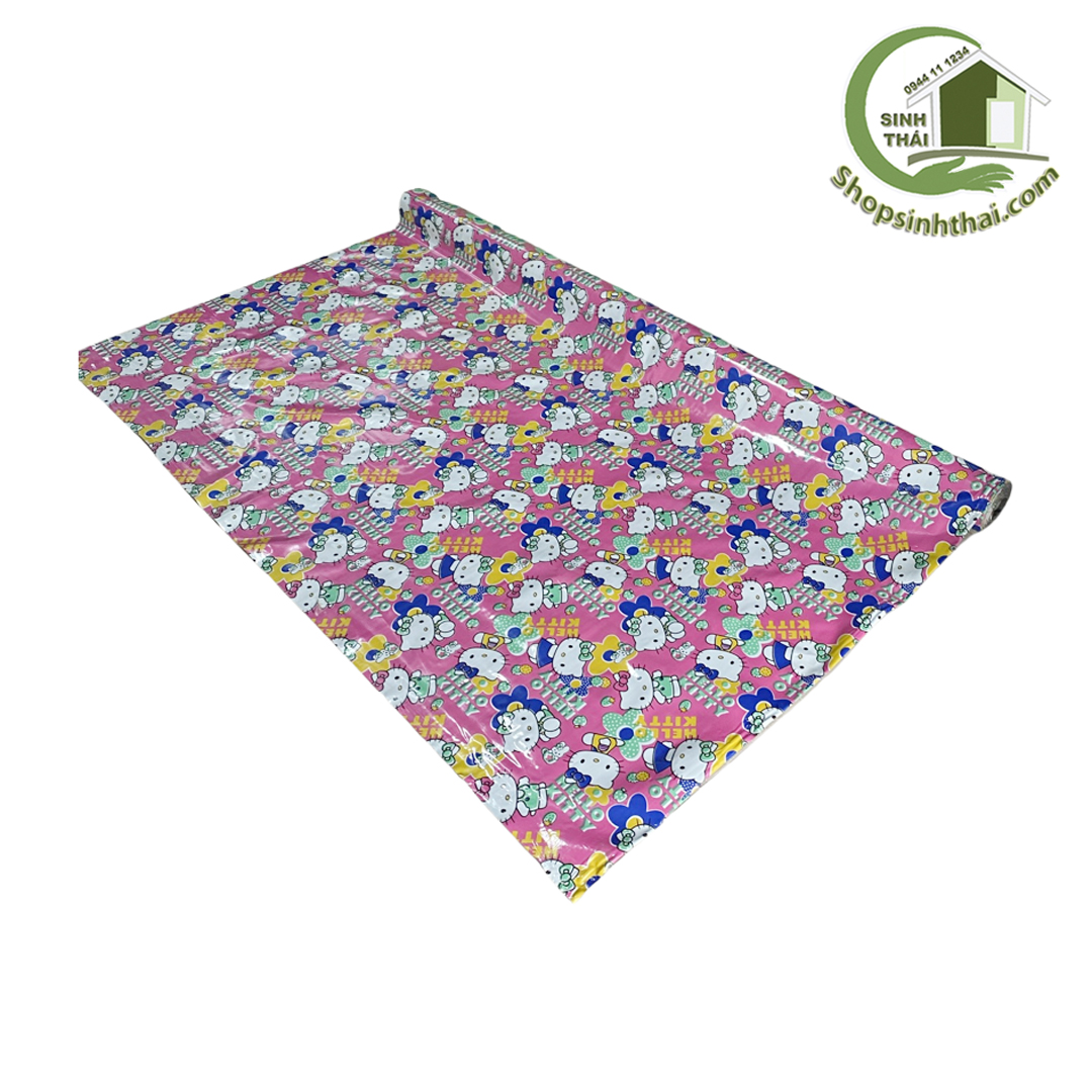 Simili Trải Sàn Hello Kitty Màu Hồng - Thảm Nhựa PVC - 1m² [1 mét x khổ 1 mét ]