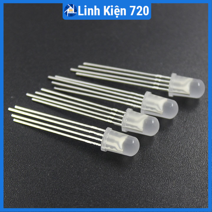 Led RGB đục phi 5mm trang trí, làm mạch