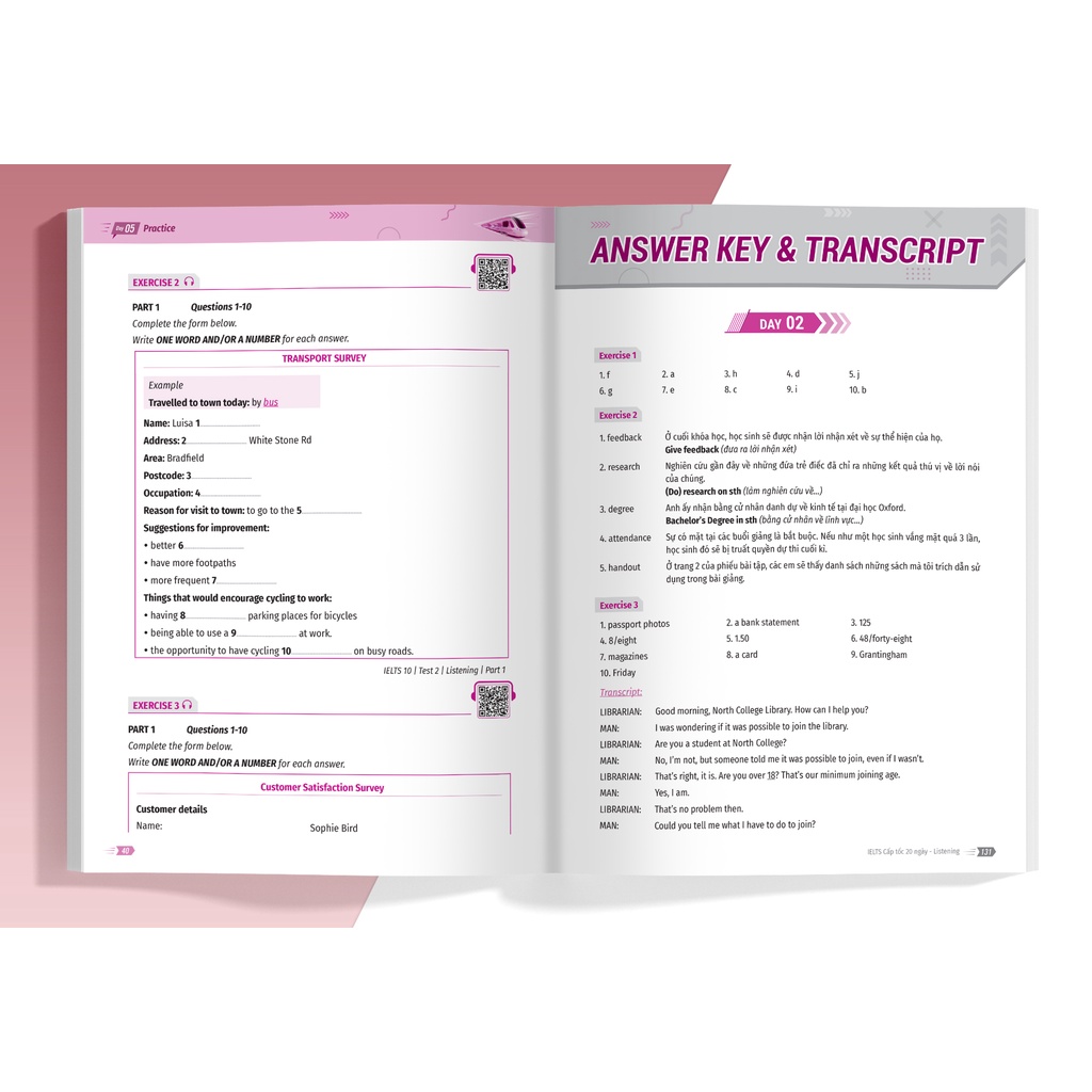 Sách IELTS Cấp Tốc - 20 Ngày Listening (Bộ sách đầu tiên giúp giảm 2/3 thời gian ôn thi)