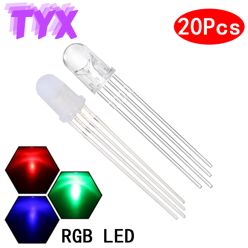 【UrbanNomad】5mm Full-color RGB Light-emitting Diodes Tri-color Red ...