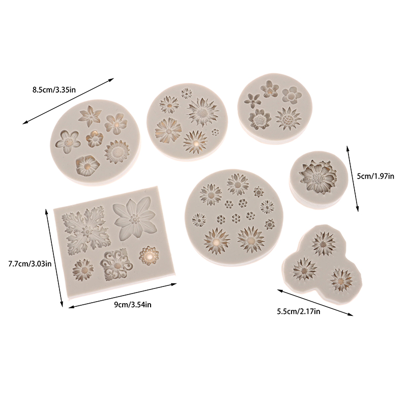 3D Mini Daisy Flower Silicone Mold Fondant Cake Decorating Tool Wedding Birthday Party Chocolate Candy Decor Pastry Baking Mould Encounter.