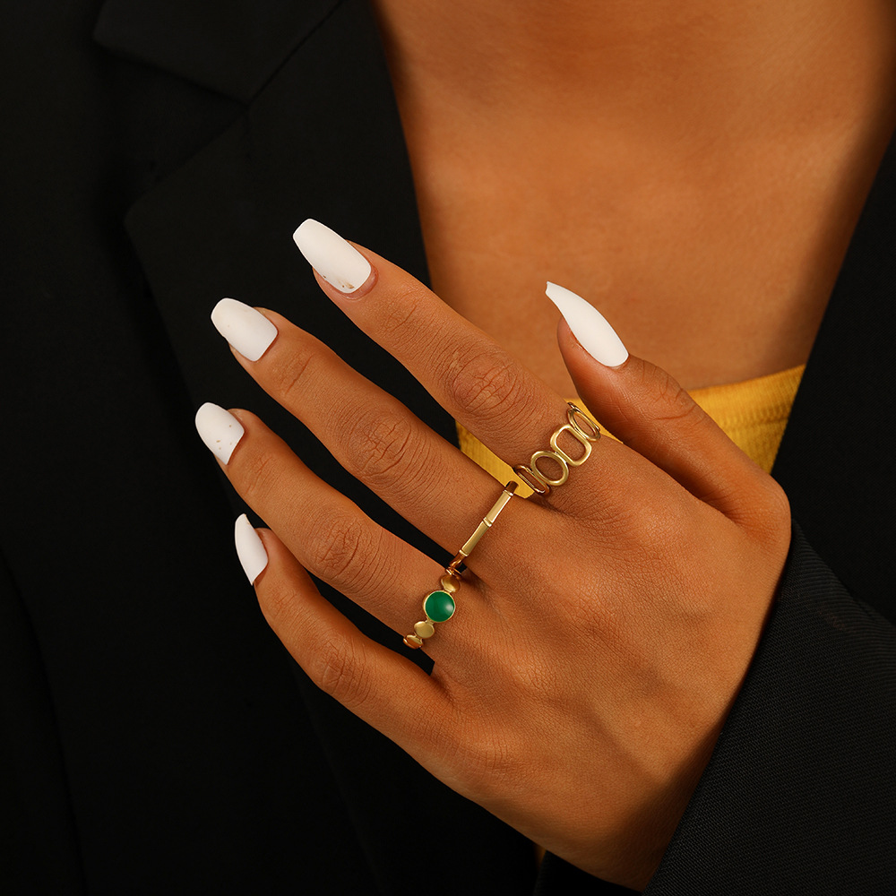 %E3%80%90Special%20offer%E3%80%91Fashion%20New%20Stainless%20Steel%20Golden%20Open%20O-Shape%20Round%20Oil%20Dropping%20Green%20Three-Piece%20Ring%20for%20suit%20Women%20-%20Image%202