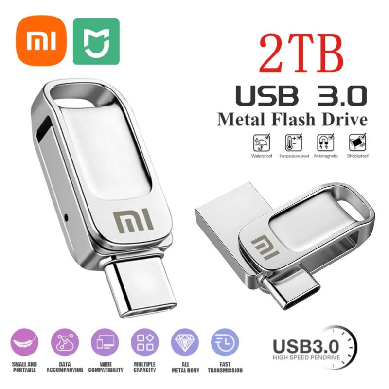 【Fast and Free Delivery】 Mijia 2TB USB 3.0 U Disk Flash Drives OTG Metal High Speed Pendrive Waterproof Type C Memoria USB For PC