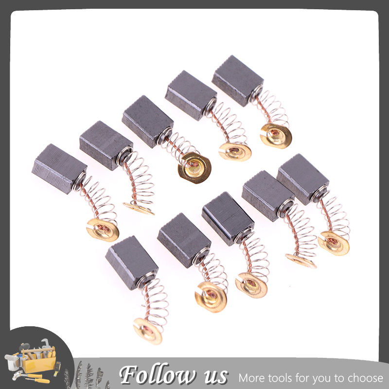 【FUN】 Blowing 10Pcs Angle Grinder Carbon Brushes 6*9*14mm Power Tool Electric Motor Spare Part
