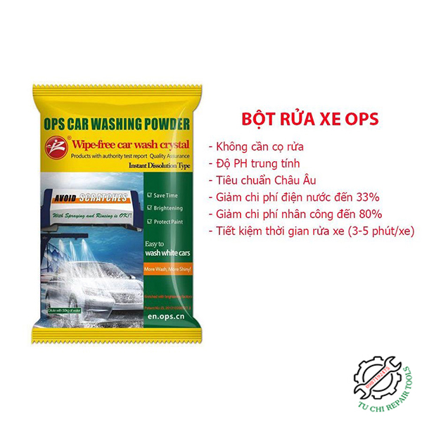 COMBO 10 GÓI BỘT RỬA XE KHÔNG CHẠM OPS 500GR