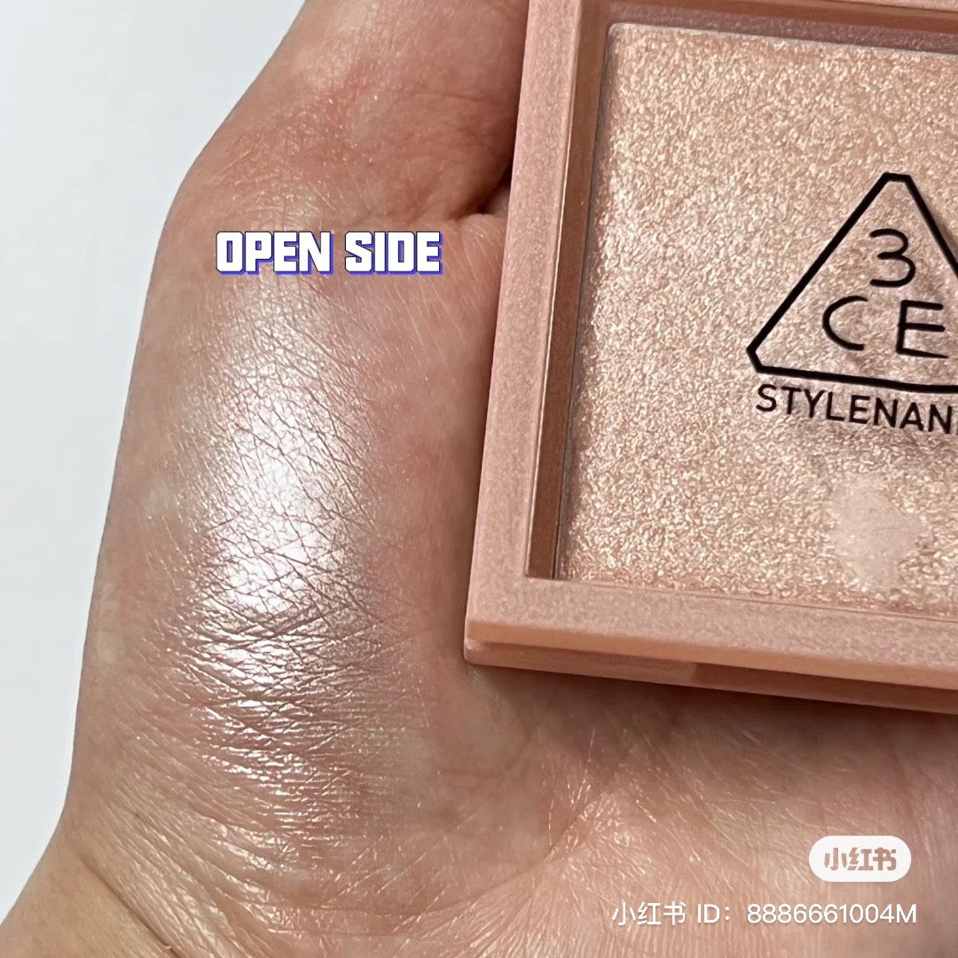 Bắt Sáng 3ce Face Highlighter- Open Side -All Rounder -Gentle Beige (Hộp Vuông)