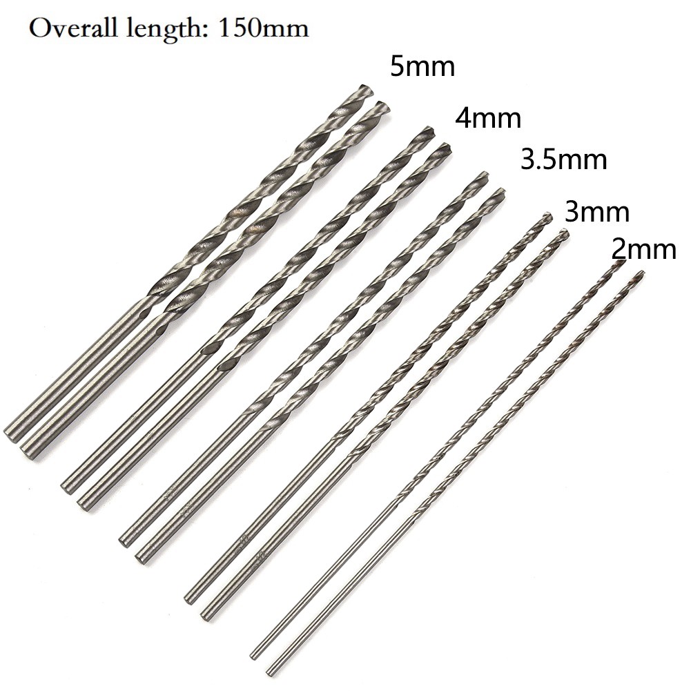 Silver Drill Bit 150mm 3mm 5mm Accessories Extra Long High Speed Steel