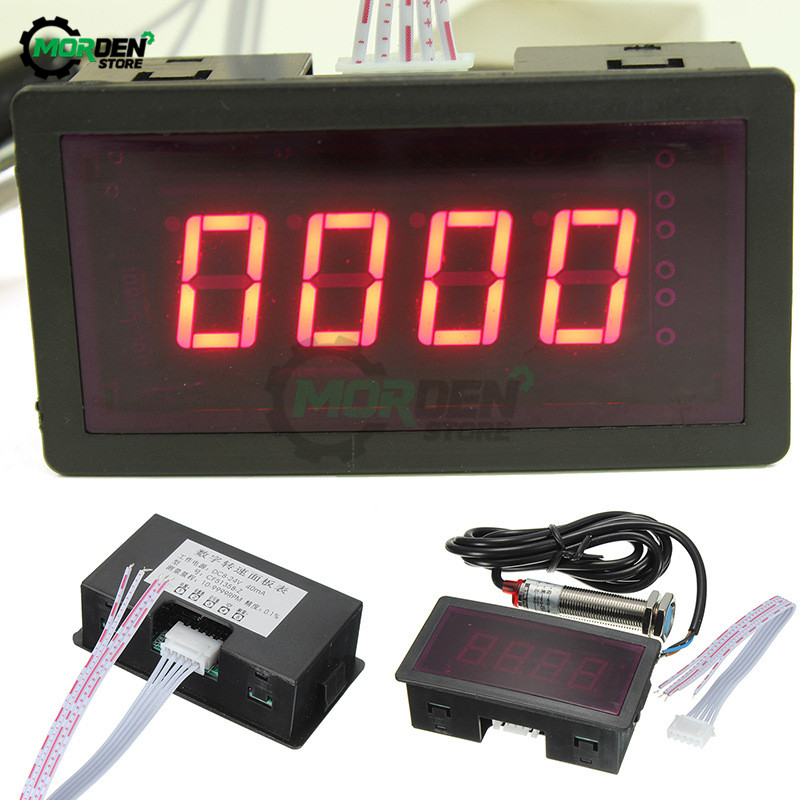 【InnovateWorld】5.6 Inch 4 Digital LED Display Tachometer RPM Speed ...