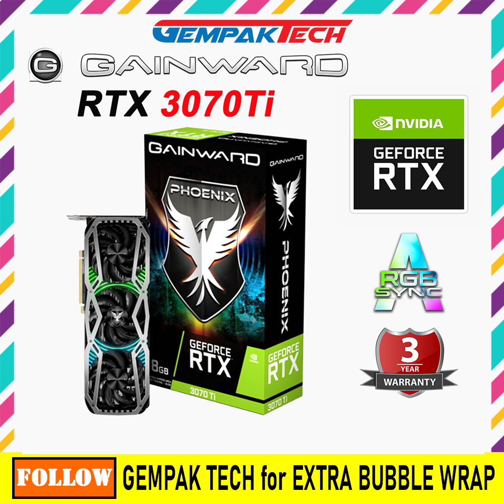 Gainward GeForce RTX3070Ti Phoenix 8GB GDDR6X Nvidia RTX 3070 Ti ...
