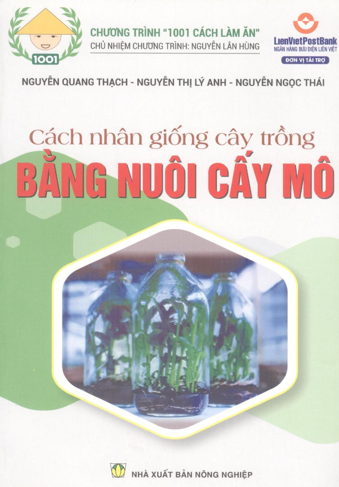 Sách - cách nhân giống cây trồng bằng nuôi cấy mô