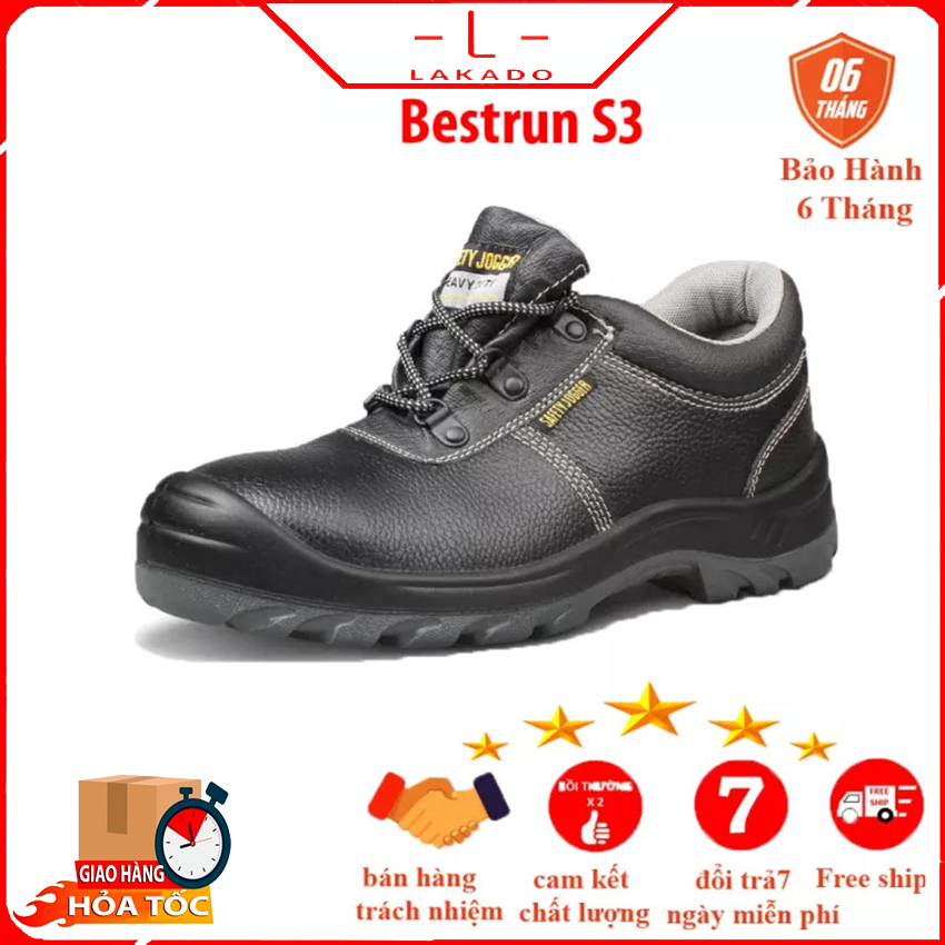 GIÀY BẢO HỘ LAO ĐỘNG JOGGER BESTRUN S3 GIÀY BẢO HỘ THEO TIÊU CHUẨN S3 (MÀU ĐEN)