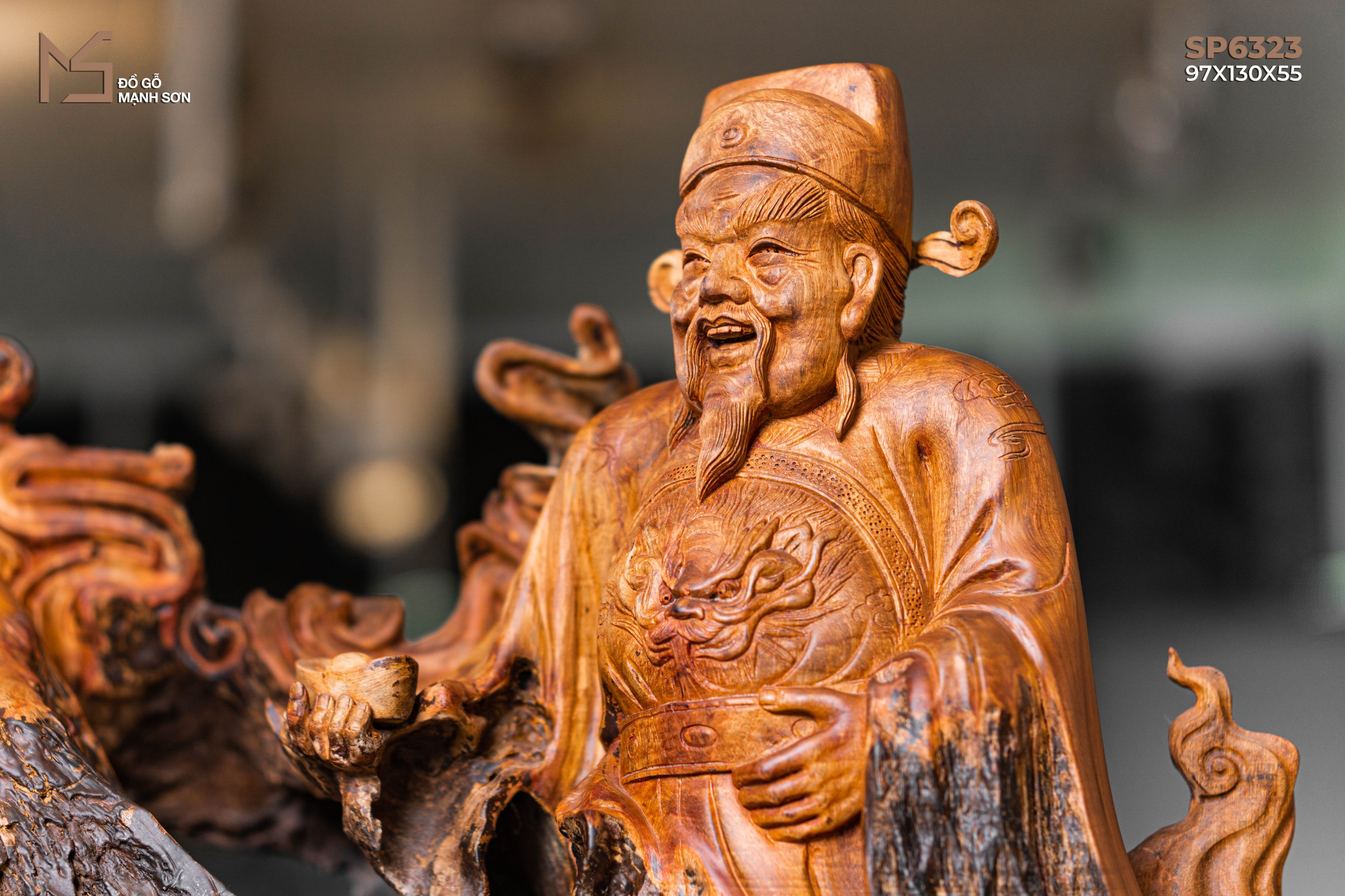 Tượng Gỗ Tam Đa (Gỗ Nu Hương)