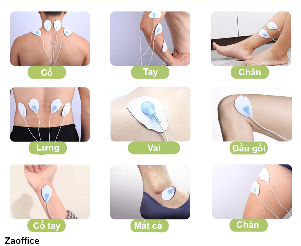 Máy massage xung điện 4 miếng dán