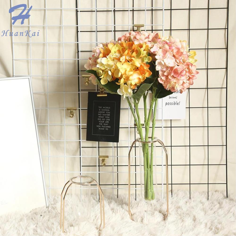 Simulation Hydrangea Artificial Flowers DIY Wedding Fake flower Wall Decoration Home Decoration Flower European style furniture living room decoration photography props Fake Flowers（1PC 46cm ））