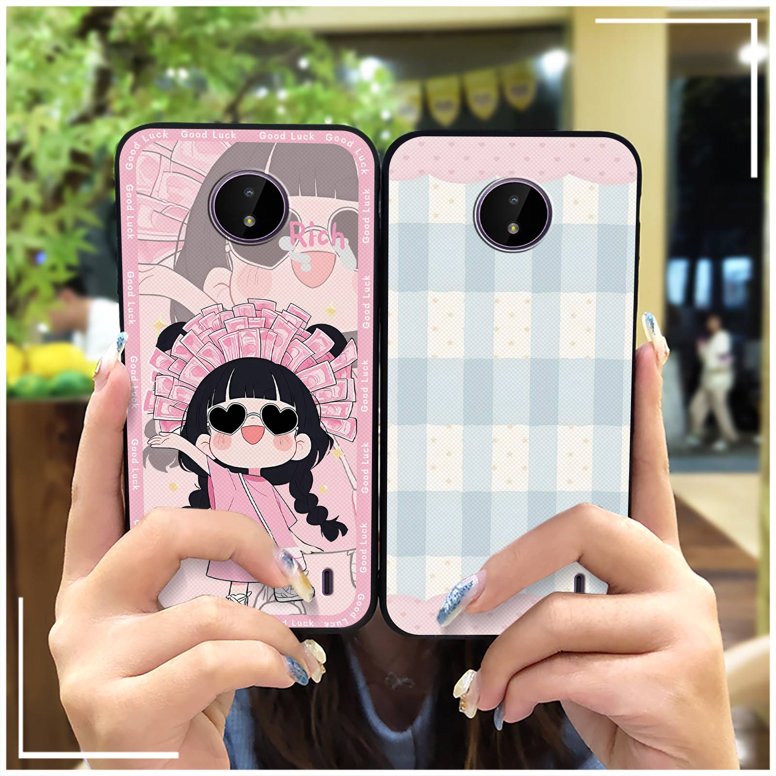 Anti-dust Dirt-resistant Phone Case For Nokia C10/C20 Cartoon Cute Silicone Phone Pouch Full wrap Protective Soft case. 