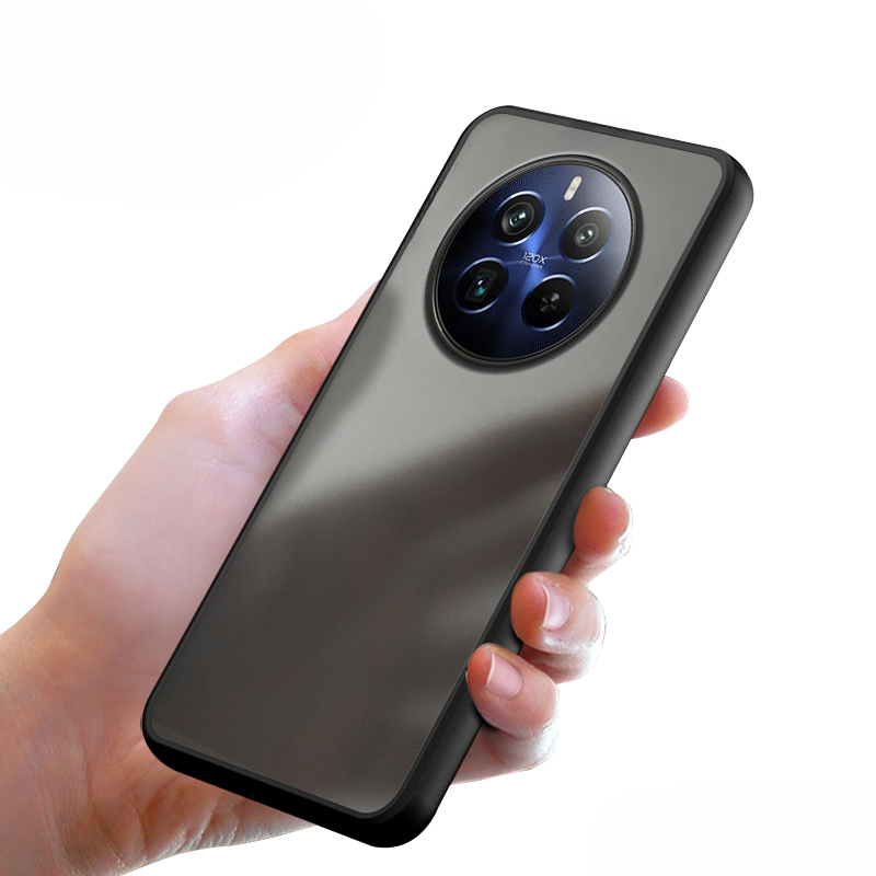 For Realme 13 4G Case Shockproof Scrub Matte Transparent Soft edge Silicone Frame Hard Clear For Realme 13 Back cover Phone Cases.