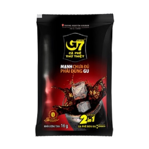 Trung Nguyên Legend Cà Phê Hòa Tan G7 2in1 – Hộp 15 Gói – Cà Phê Đen Đá Có Đường, Pha Nhanh, Gu Đậm