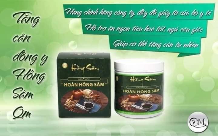Tăng cân đông y Hồng Sâm QM