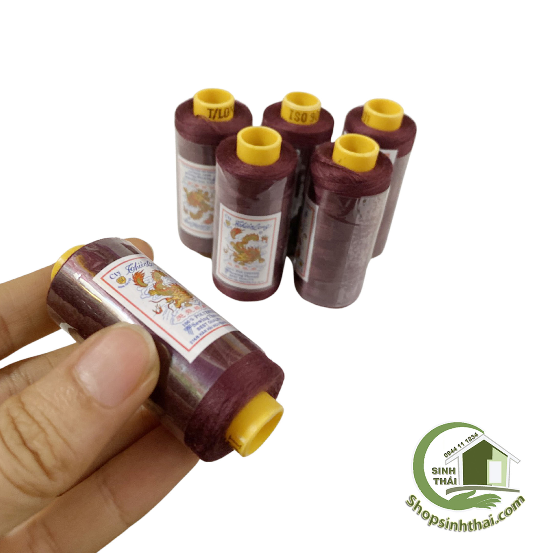 Cuộn chỉ may nhỏ màu đỏ đô [ Kho tổng ]