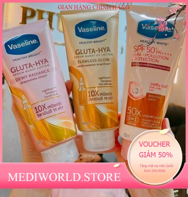 Sữa Dưỡng Thể Vaseline 10X,50X Tuýp 320ml
