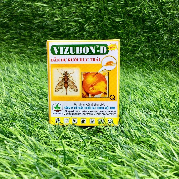 Bộ 2 hộp Thuốc dẫn dụ diệt ruồi vàng VIZUBON - D (2 chai thuốc diệt ruồi + 2 chai dẫn dụ)