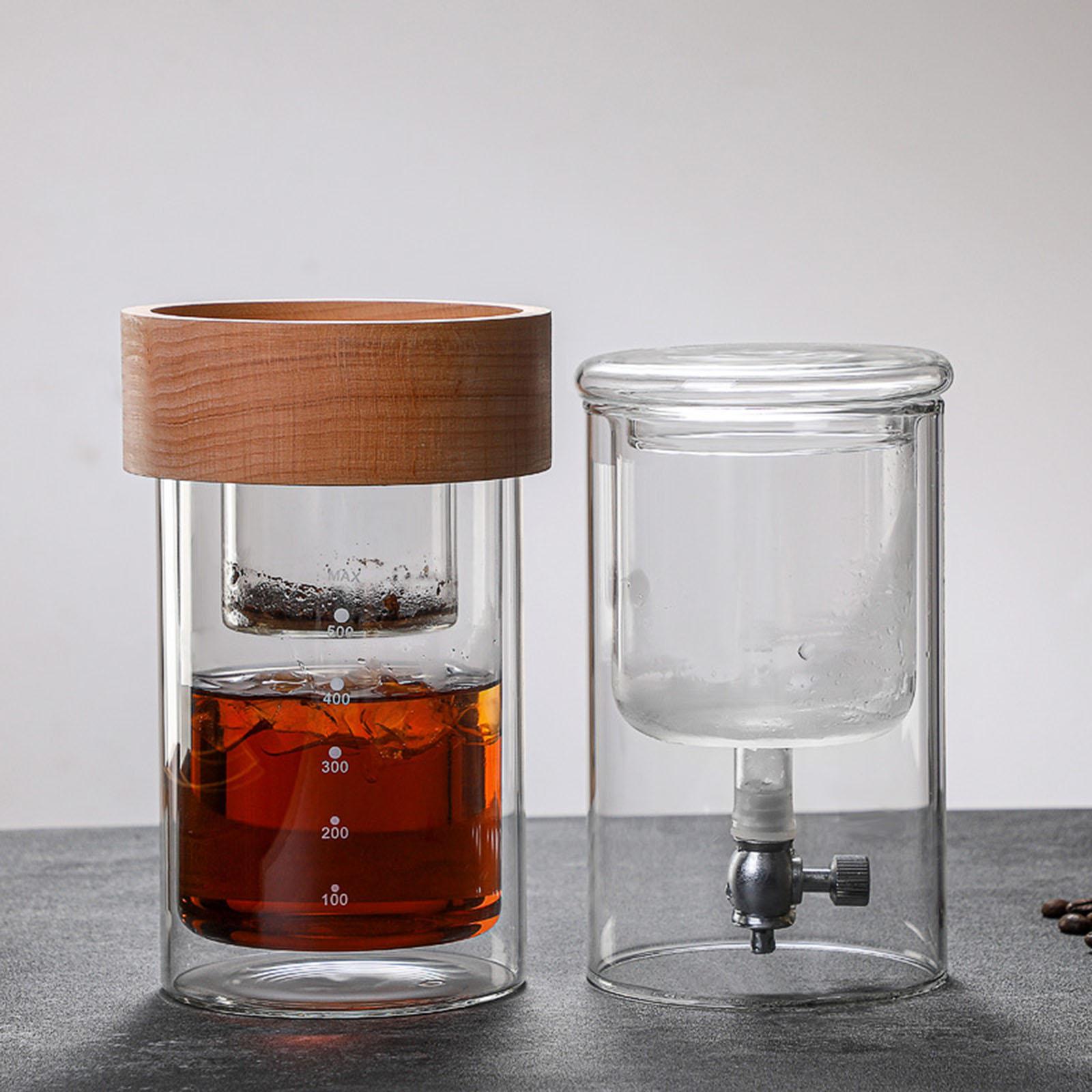 Glass Ice Drip Coffee Pot 500Ml Coffee Mug Tea Coffee Kettle Portable Dripper Bottle Drip Pot For Travel
