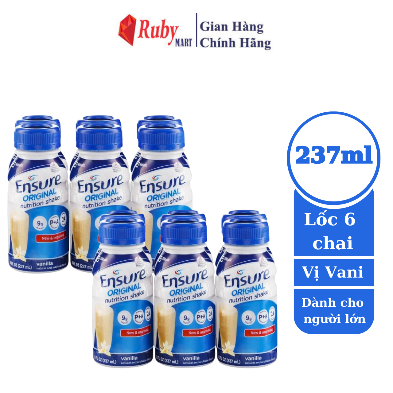 Combo 2 pcs/lot 6 PCs ensure Abbott water bottle 237mL/bottle