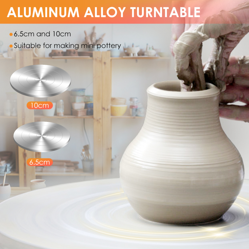 Mini Ceramic Wheel, Ceramic Wheel 6.5cm/10cm Rotary Table Mini Ceramic Machine Electric Ceramic Wheel DIY Clay Tool With Tray For Ceramic Work Ceramic Clay Art Crafts